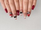 リボン×埋め尽くしnail
