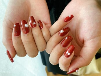 キキネイル たまプラーザ店(kikinail)/ボルドーワンカラー