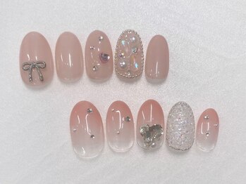 ペルルネイル(perle nail)の写真/リボンネイルや韓国,ワンホンデザイン等トレンド多数◎【新規オフ無料☆新規定額￥9500コース→￥8500】