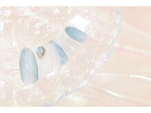 ヴァンネイル(VINGT NAIL nail&eye beauty)/涼しげアイスブルーネイル
