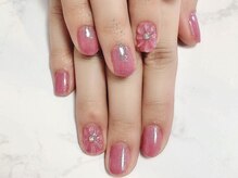 フレイムス アイラッシュ アンド ネイル(FRAMES)/SNSで人気のぷっくりお花ネイル