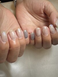 ワンカラー　クリア×ブルー