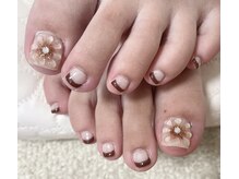 ヘアーアンドネイル ルシア(Hair&Nail Lucia)/ブラウン×フラワーネイル！