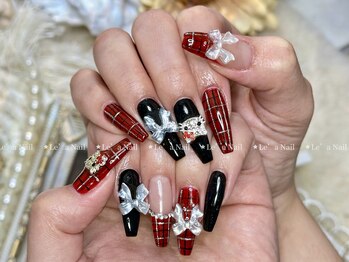 レアネイル 渋谷店(Le’a nail)/クリスマス★チェックネイル