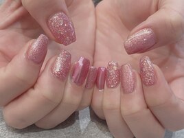 ピンクラメネイル