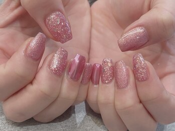 ピンクラメネイル