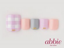 ネイルサロン アビー グランデュオ蒲田店(abbie)/フットギンガムチェック￥11924