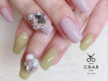 ワンカラー×ジュエリーパーツ