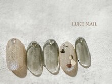 ルークネイル(LUKE NAIL)/クリアブラックマグネットハート