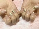 ジェルネイル★きらきらフレンチ