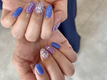 プラス ファースト(Plus 1st)/梅雨ネイル　by ninomiya