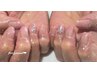 【全員】　ワンカラーワンポイントnail　　　　　　　　　　5,500円→5,400円