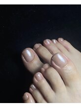 モモネイル(Momo Nail)/INSで話題パール感ミラーネイル