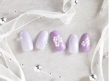 パープルの爪屋/紫陽花ネイル