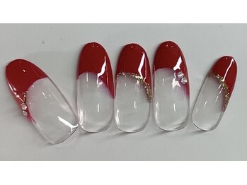 キラキラ斜めフレンチ