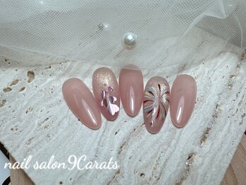 シンプル定額　夏ネイル　