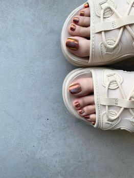 ハイク(HIKE)の写真/◇全メニューオフ無料◇foot nail[simple/french/magnet...]普段ネイルできない方は足元もオシャレに☆