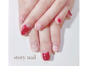 ストーリーアイラッシュアンドネイル(Story)/ツイード柄★春ネイル