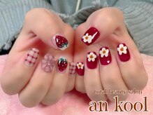 アンクール(an kool)/【ネイル】いちご×お花