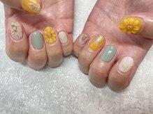 アール(R)/#ひまわりネイル