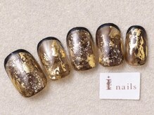 アイネイルズ 三宮店(I nails)/ブラウンニュアンス細フレンチ