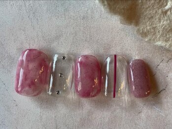 アイネイルズ 梅田店(I nails)/ピンクもやもやニュアンス