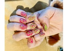 ブランシュ 藤沢(Blanche)/オーダーメイドネイル 赤＆緑