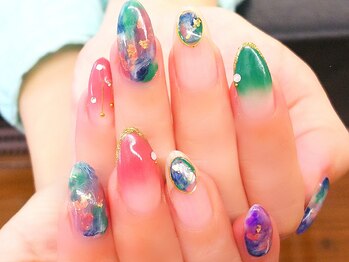 ネイルサロン シェル(Nail Salon SHELL)/アースカラーで大人なニュアンス