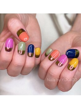 リグネイルスタジオ(Lig nail studio)/カラフル秋ネイル