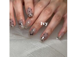 黒ハートドット