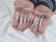 nailsalon amore 心斎橋店【長さだし/持ち込み/スカルプ/フィルイン/定額】/クロムミラーネイル13420円