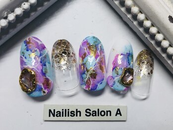 ネイリッシュサロン エー(Nailish Salon A)/マーブルネイル
