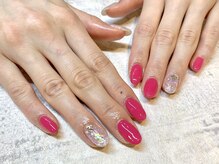 レアレアネイル(Lealeanail)/【パラジェル】ビビットピンク