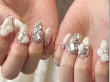 ヘアーアンドメイク アース 高崎店(HAIR＆MAKE EARTH)/ホワイトキラキラデザイン