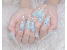 ゴテゴテネイルの雰囲気（【新宿/チップ長さだし/スカルプ】可愛いゴテゴテネイル）