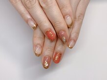 トヨネイル(TOYO NAIL)/ニュアンス&ミラーフレンチ☆