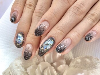 ディーネイル 京橋(D-nail)/立和名/隠れ人気☆黒ラメネイル