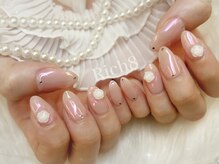 ネイルアンドまつげエクステ リッチエイト 原宿店(Rich8)/大人ミラーネイル＋パーツ