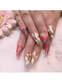 塗りかけネイル