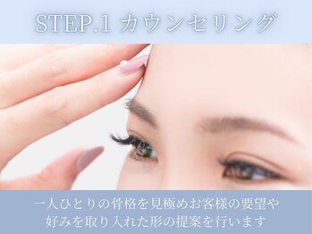 アイラッシュサロン ブラン イオンモール堺鉄砲町店(Eyelash Salon Blanc)/眉毛・アイブロウ施術工程1