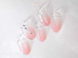 ピンクグラデ☆シンプルビジュー