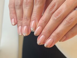 ちゅるんベージュ×ミラーグラデ