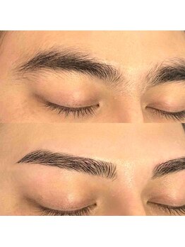 グライド 銀座店(GLIDE)の写真/≪銀座メンズ眉人気店/口コミ評価◎≫眉毛の癖や濃淡でお悩みの方必見に。パラレルorハリウッドブロウ¥6500