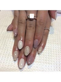 ～ホワイトツイードネイル～