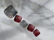 スリー(THREE)/Feb.2022/nail design