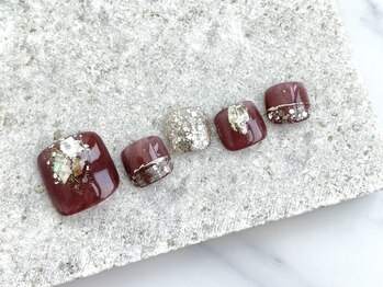 サロン ド モモ(salon de momo)/【foot】華やかデザイン