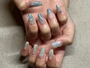 ガーデン ヘア&エステ&ネイル Garden/フラワーニュアンスネイル