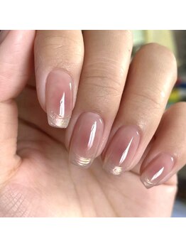 クイーンネイル 新宿(Queen nail)/チークネイルオローラフレンチ