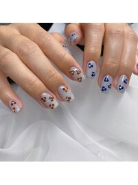 ホロ　お花　マグネット