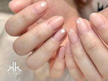 ケーツーネイル(k-two nail)/ハートホロ×ワンカラー(みな)